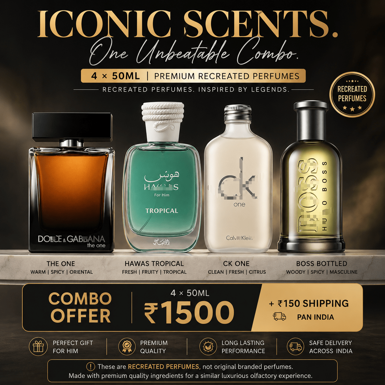 Iconic Recreated Perfume Combo (4 × 50ML)
