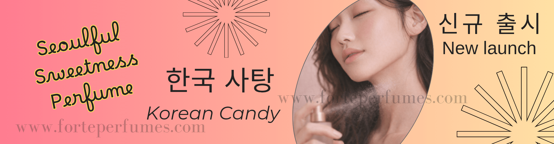 Korean Candy perfume by FORTE Perfumes 50ml Eau de Parfum for women sweet floral fragrance pink bottle packaging